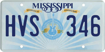 MS license plate HVS346