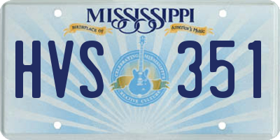 MS license plate HVS351