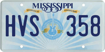 MS license plate HVS358