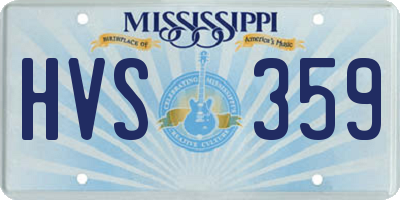MS license plate HVS359