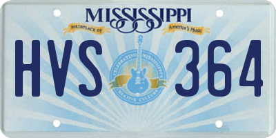 MS license plate HVS364