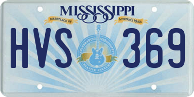 MS license plate HVS369