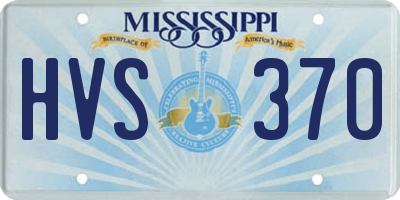 MS license plate HVS370