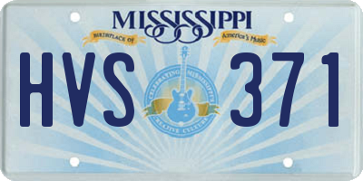 MS license plate HVS371