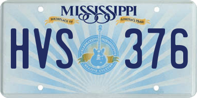 MS license plate HVS376