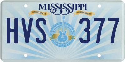 MS license plate HVS377