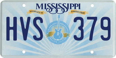 MS license plate HVS379