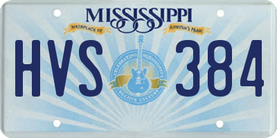 MS license plate HVS384