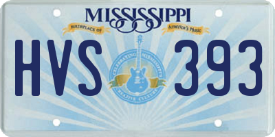 MS license plate HVS393