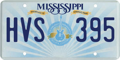 MS license plate HVS395