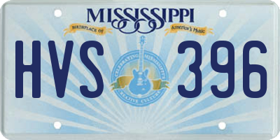 MS license plate HVS396