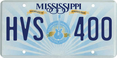MS license plate HVS400