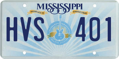 MS license plate HVS401