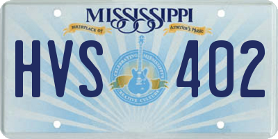 MS license plate HVS402