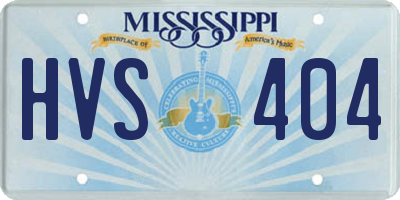 MS license plate HVS404