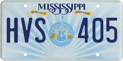 MS license plate HVS405