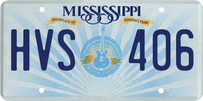 MS license plate HVS406