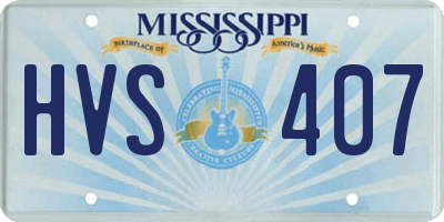 MS license plate HVS407