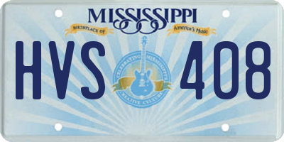 MS license plate HVS408