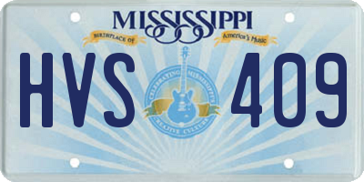 MS license plate HVS409