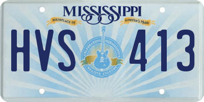 MS license plate HVS413