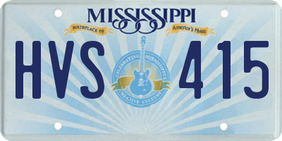 MS license plate HVS415