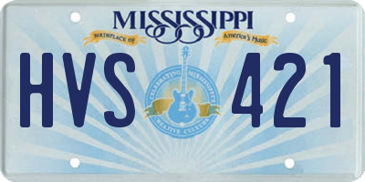 MS license plate HVS421