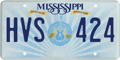 MS license plate HVS424