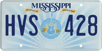 MS license plate HVS428