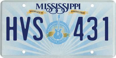 MS license plate HVS431