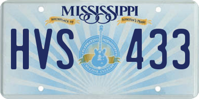 MS license plate HVS433