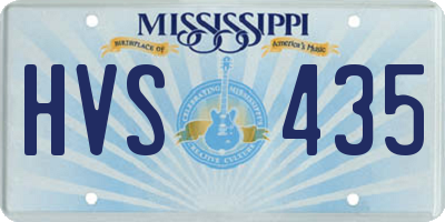 MS license plate HVS435