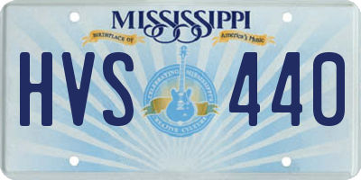 MS license plate HVS440