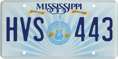 MS license plate HVS443