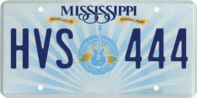 MS license plate HVS444