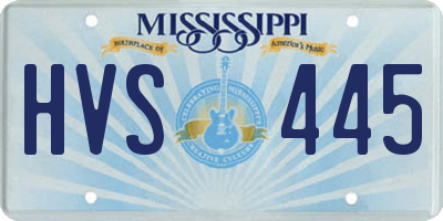 MS license plate HVS445