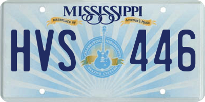 MS license plate HVS446
