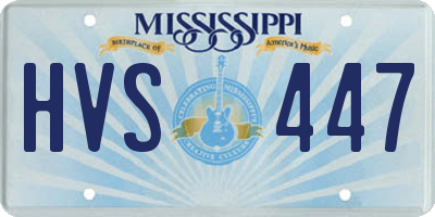 MS license plate HVS447
