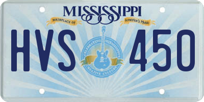 MS license plate HVS450