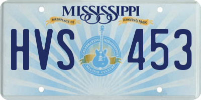 MS license plate HVS453