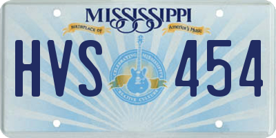MS license plate HVS454