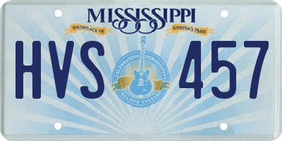 MS license plate HVS457