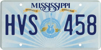 MS license plate HVS458