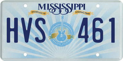 MS license plate HVS461