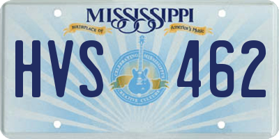 MS license plate HVS462