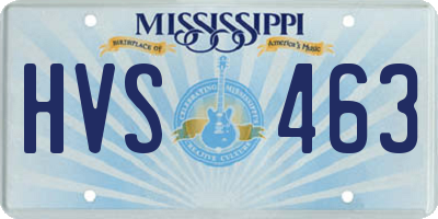 MS license plate HVS463