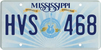 MS license plate HVS468