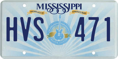MS license plate HVS471