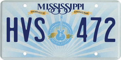 MS license plate HVS472