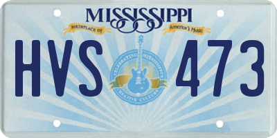 MS license plate HVS473